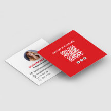 Rode Moderne QR Code Social Media Foto