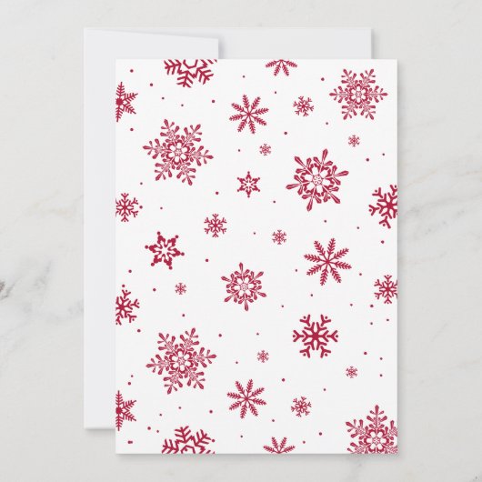 Rode Moderne Winter Wonderland Uitnodigingen (Achterkant)