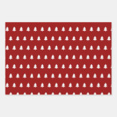 Rode & moderne witte kerstboom inpakpapier vel (Voorkant 2)