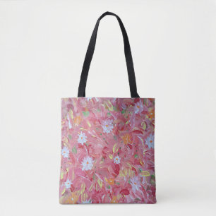 Rode moerbeibloem Canvas tas