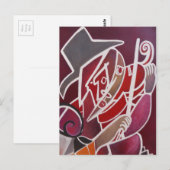 "Rode monochromatische" Briefkaart (Voorkant / Achterkant)