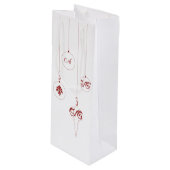 Rode Monogram Bauble Kerstversieringen Wijn Cadeautas (Voorkant Gekanteld)