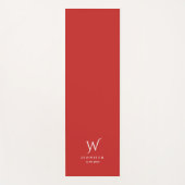 Rode monogram en naam Yoga Mat (Voorkant)