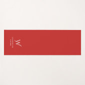 Rode monogram en naam Yoga Mat (Voorkant (horizontaal))