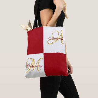 Rode monogram modern Stijlvol Initiaal Tas B