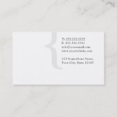 Rode Monogram Substituut Visitekaartje leraar (Achterkant)