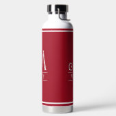 Rode monogram waterfles (Links)