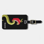 Rode Monster Apple Kinderen Bagagelabel (Voorkant horizontaal)