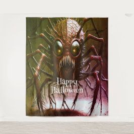 Rode Monster Halloween Achtergrond Wandkleed