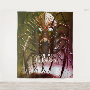 Rode Monster Halloween Achtergrond Wandkleed