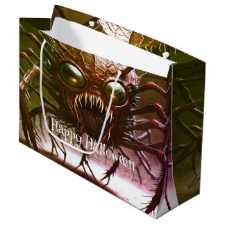Rode Monster Halloween Cadeaubag Groot Cadeauzakje