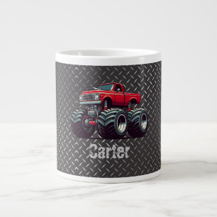 Rode monstertruck extra grote beker