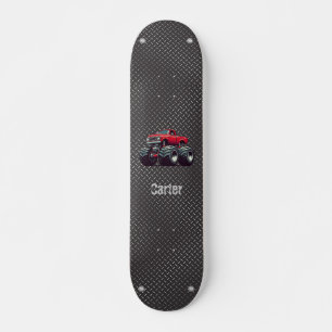 Rode monsterwagen skateboard