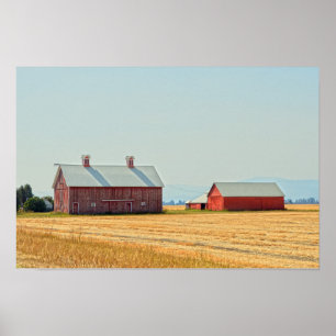 Rode Montana Schuren Poster