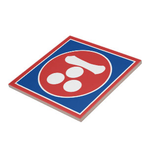  Rode Mori Japan Samurai Mon Oosterse Kunst Tegeltje