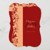 Rode moslimbruiloft of -Verloving Kaart (Voorkant / Achterkant)