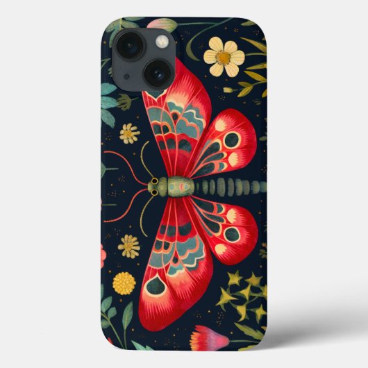 Rode mot in de nachttuin Case-Mate iPhone case (Achterkant)