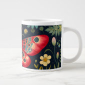 Rode mot in de nachttuin extra grote beker (Rechts)