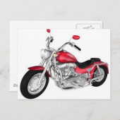 rode motor briefkaart (Voorkant / Achterkant)