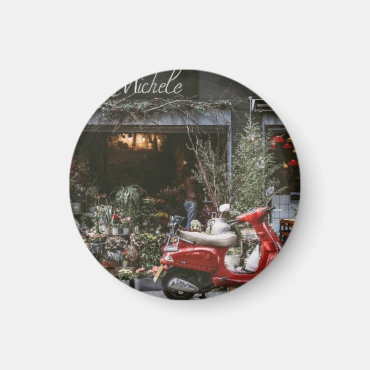  rode motor scooter magneet (Voorkant)