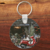 rode motor scooter sleutelhanger (Voorkant)