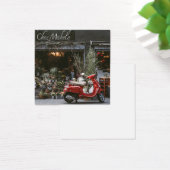  rode motor scooter vierkante visitekaartjes (Bureau)