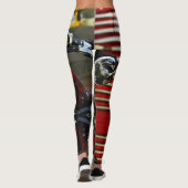 Rode motorfiets Bike Garage Leggings (Achterkant)