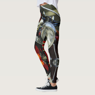 Rode motorfiets Bike Garage Leggings