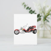 rode motorfiets briefkaart (Staand voorkant)