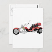 rode motorfiets briefkaart (Voorkant / Achterkant)