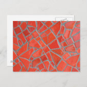 Rode mozaïek briefkaart (Voorkant / Achterkant)