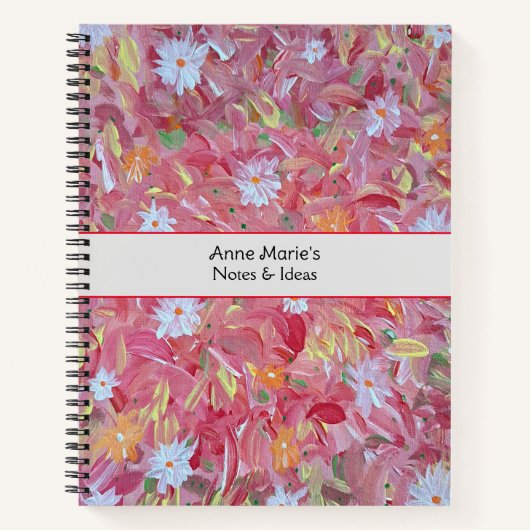 Rode Mulberry gepersonaliseerd Notitieboek (Voorkant)