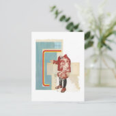 Rode munt briefkaart (Staand voorkant)