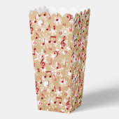 Rode muziek en sneeuw op papieren tas bedankdoosjes (Voorkant)