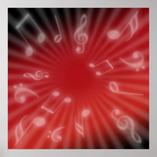 Rode muziek poster (Voorkant)