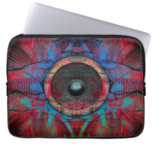 Rode muziekluidspreker laptop sleeve