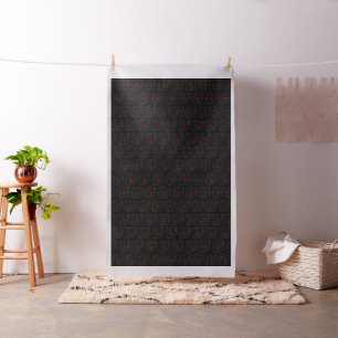 rode muzieknoten Stof, kleurrijk huis textiel Stof
