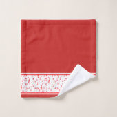 Rode muziekthema bad handdoek (Wasdoekje)