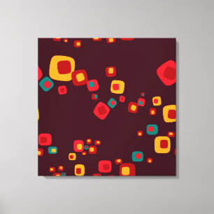 Rode myriaden een omwikkeld doek canvas afdruk
