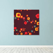 Rode myriaden een omwikkeld doek canvas afdruk (Insitu (Houten vloer))