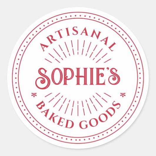 Rode naam Logo Food Labels (Voorkant)