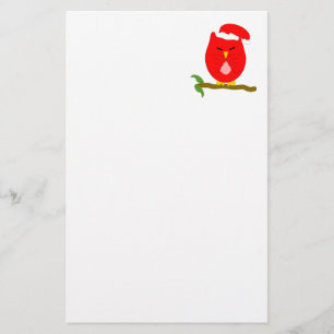 Rode Nachtuil Ontwerp Briefpapier