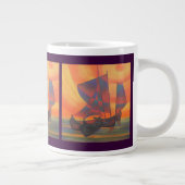 Rode nagels in de soennitische Abstracte brok Jumbo Beker (Rechts)