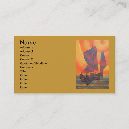 Rode nagels in de soennitische Abstracte brok Visitekaartje (Voorkant)