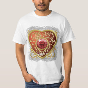 Rode nep-juweel fee hart T-shirt