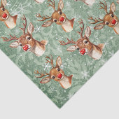 Rode neus Reinder Decoupage Damask Tissuepapier (Detail)