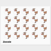Rode neus ronde sticker (Vel)