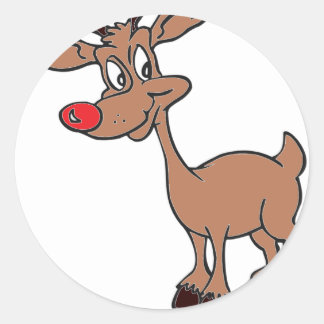Rode neus ronde sticker