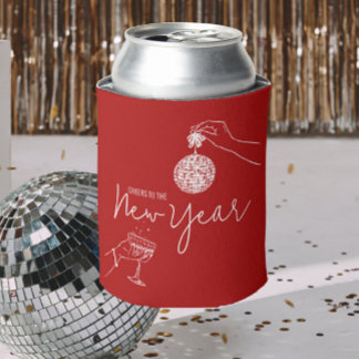 rode nieuwjaarsfeest blikjeskoeler