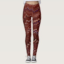 Rode nonpareil-gemarmerde Leggings